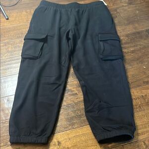 EXPRESS Black High Waist Wide Leg Satin Pleated Pant, size 16S